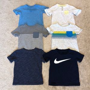 Lot of six boys 2T t-shirts - Nike, Cat & Jack